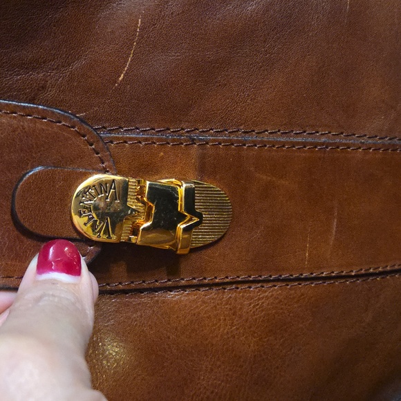 Valentina Rich Brown Leather Shoulder Bag - Picture 13 of 17
